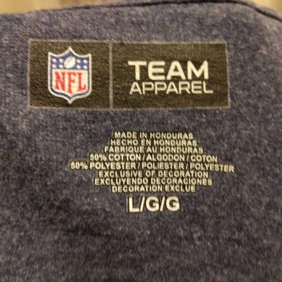 New England patriots tshirt mens L Large blue team apparel short sleeve logo - Picture 4 of 7